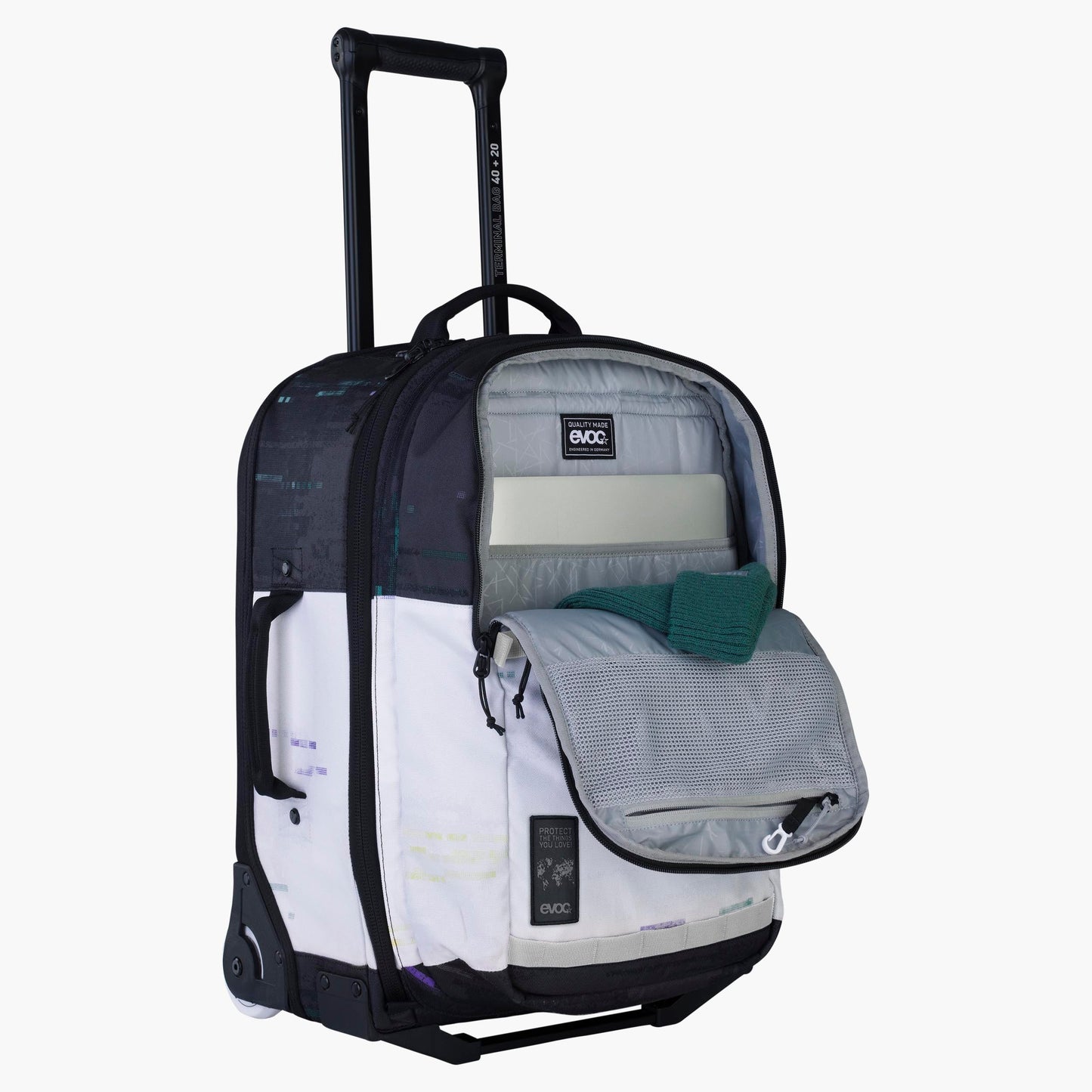 EVOC Trolley maleta 40L +20L Negro/blanco