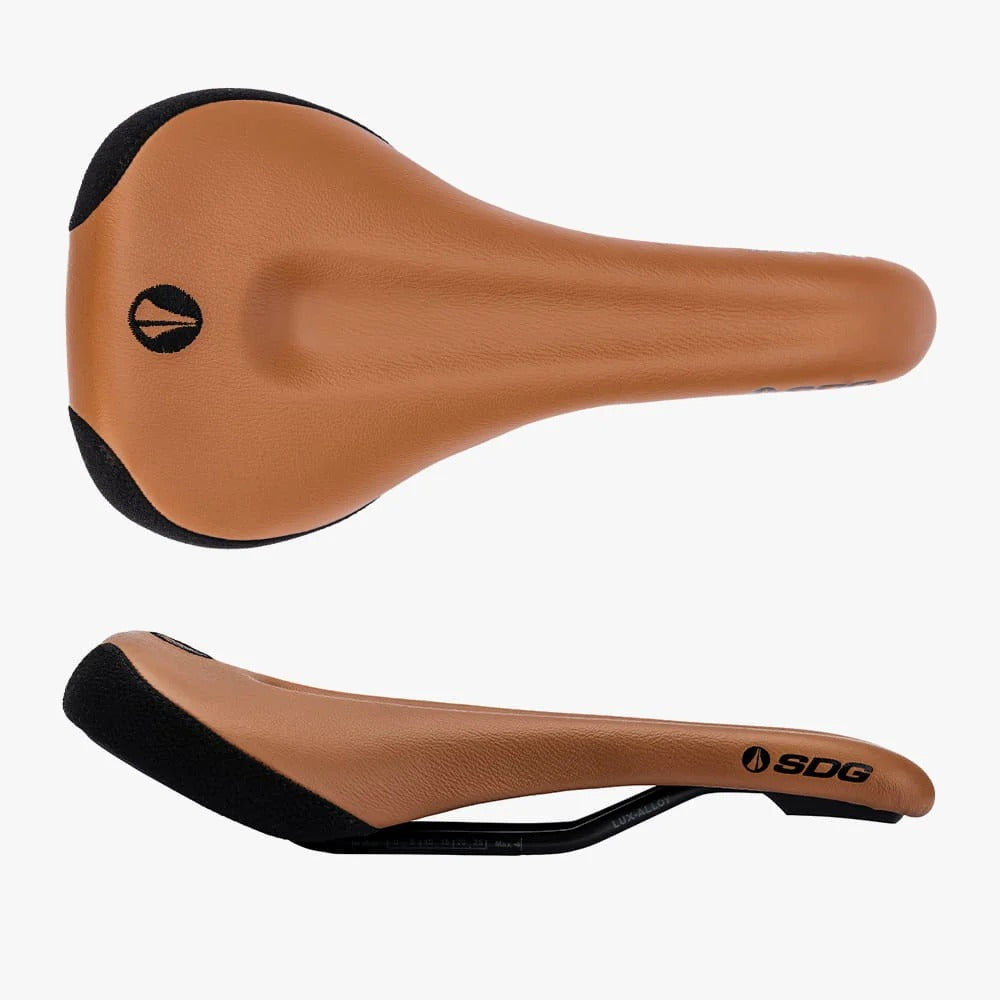 Sillín SDG BEL-AIR V3 MAX con raíles Lux-Alloy de cuero marrón