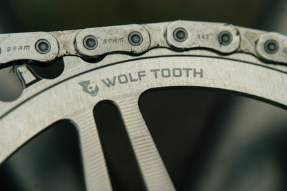 Plato Mono WOLF TOOTH DROP-STOP B DM 8 Tornillos Sram Eagle Boost Offset 0mm Raw Silver