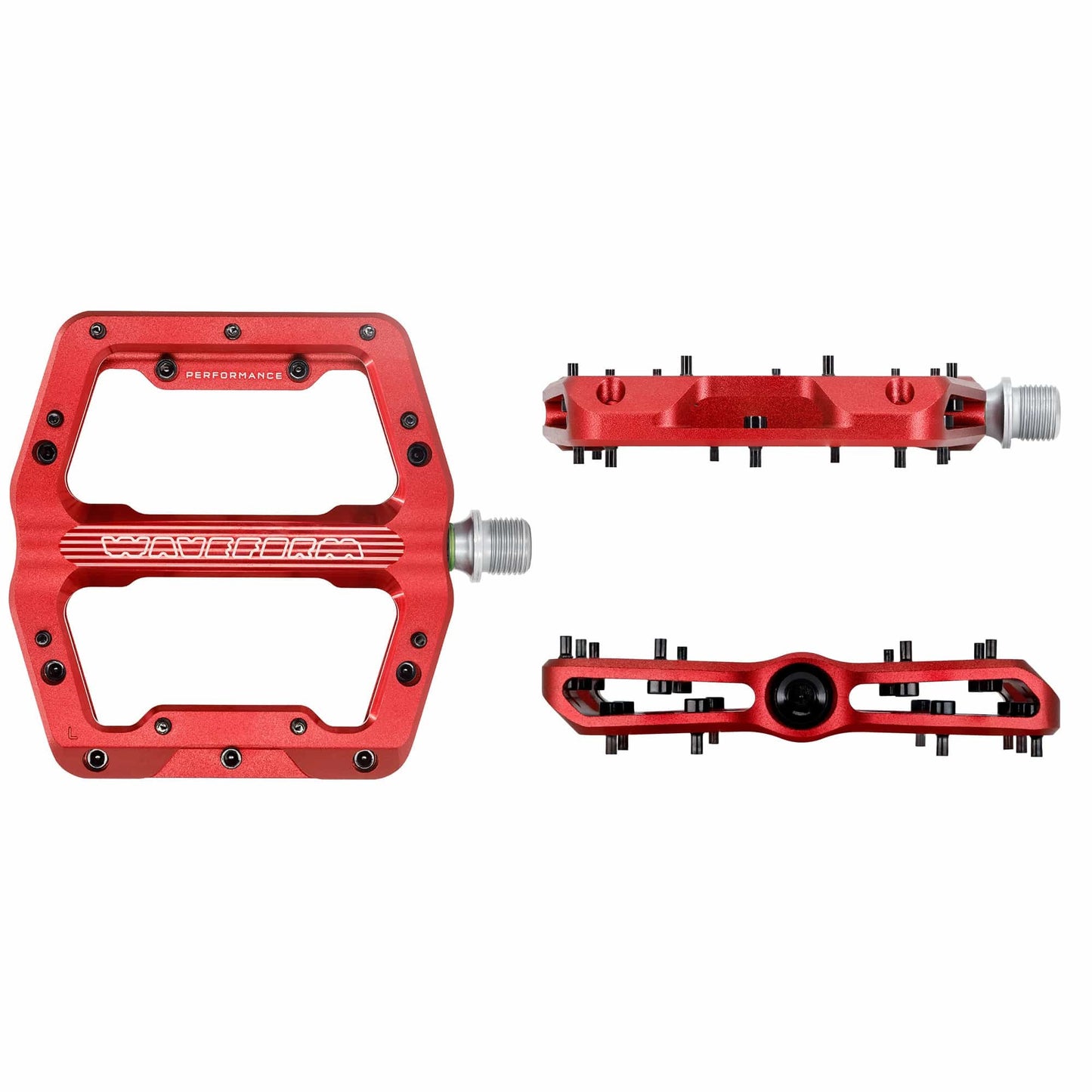 Pedales planos WOLF TOOTH WAVEFORM PERFORMANCE rojos