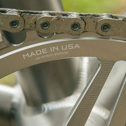 Plato Mono WOLF TOOTH DROP-STOP B GRAVEL DM 8 Tornillos Sram Raw Silver
