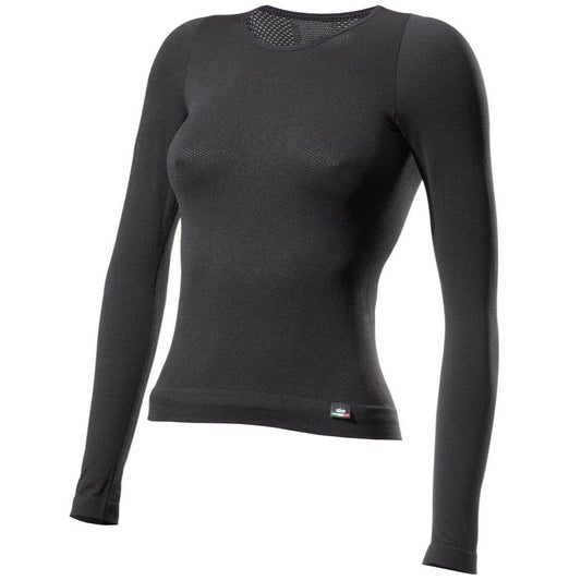 SIXS FTS2 Ropa interior femenina de manga larga Negro