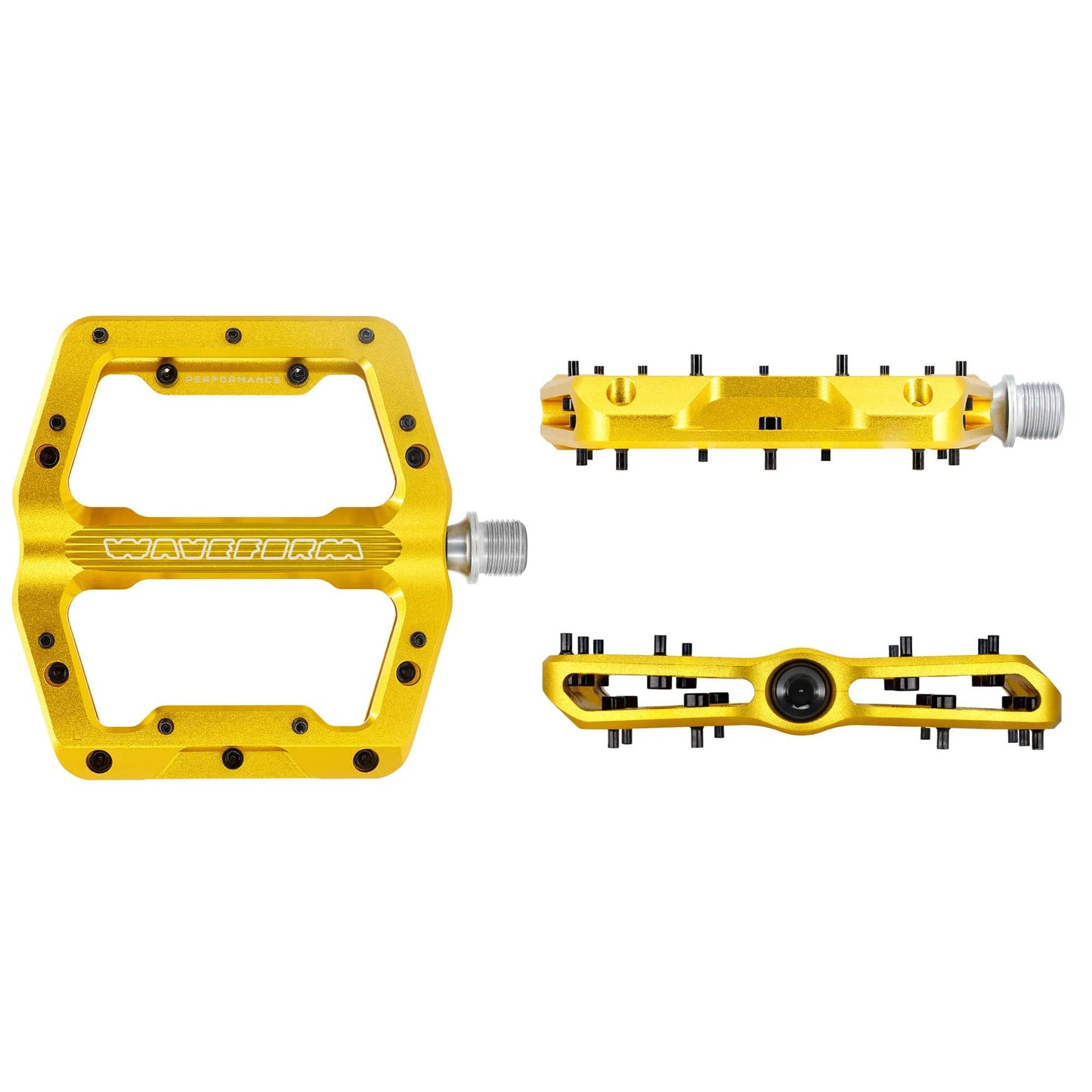 Pedales planos WOLF TOOTH WAVEFORM PERFORMANCE dorados