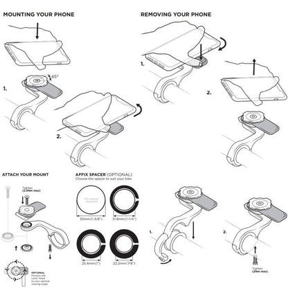 Soporte de Fijación para Manillar QUADLOCK OUT FRONT MOUNT PRO