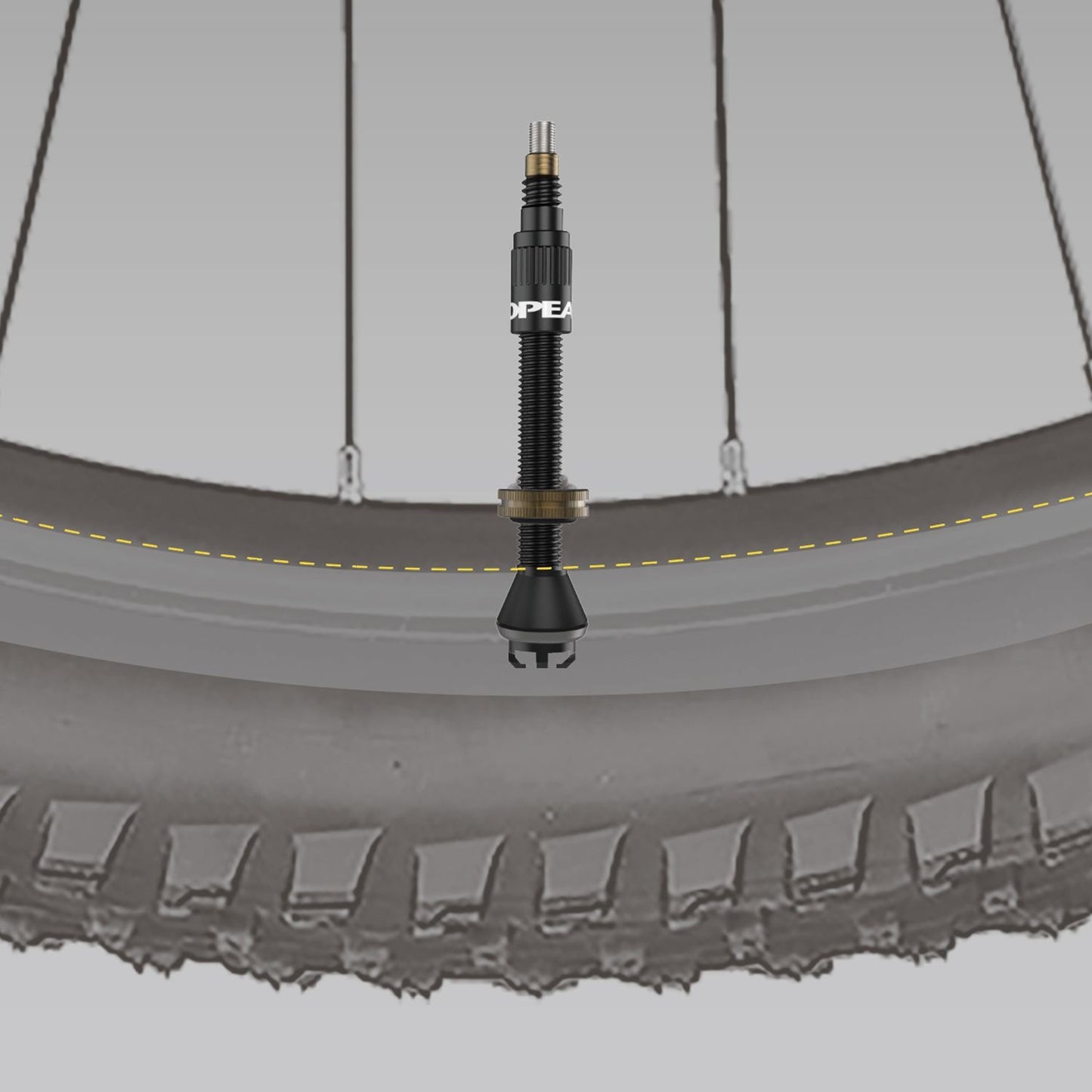 Juego de 2 Válvulas Tubeless TOPEAK TURBOFLOW Negro