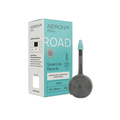 Cámara de Aire AERON SuperLite Race Válvula Aluminio Carretera 700x23-28mm