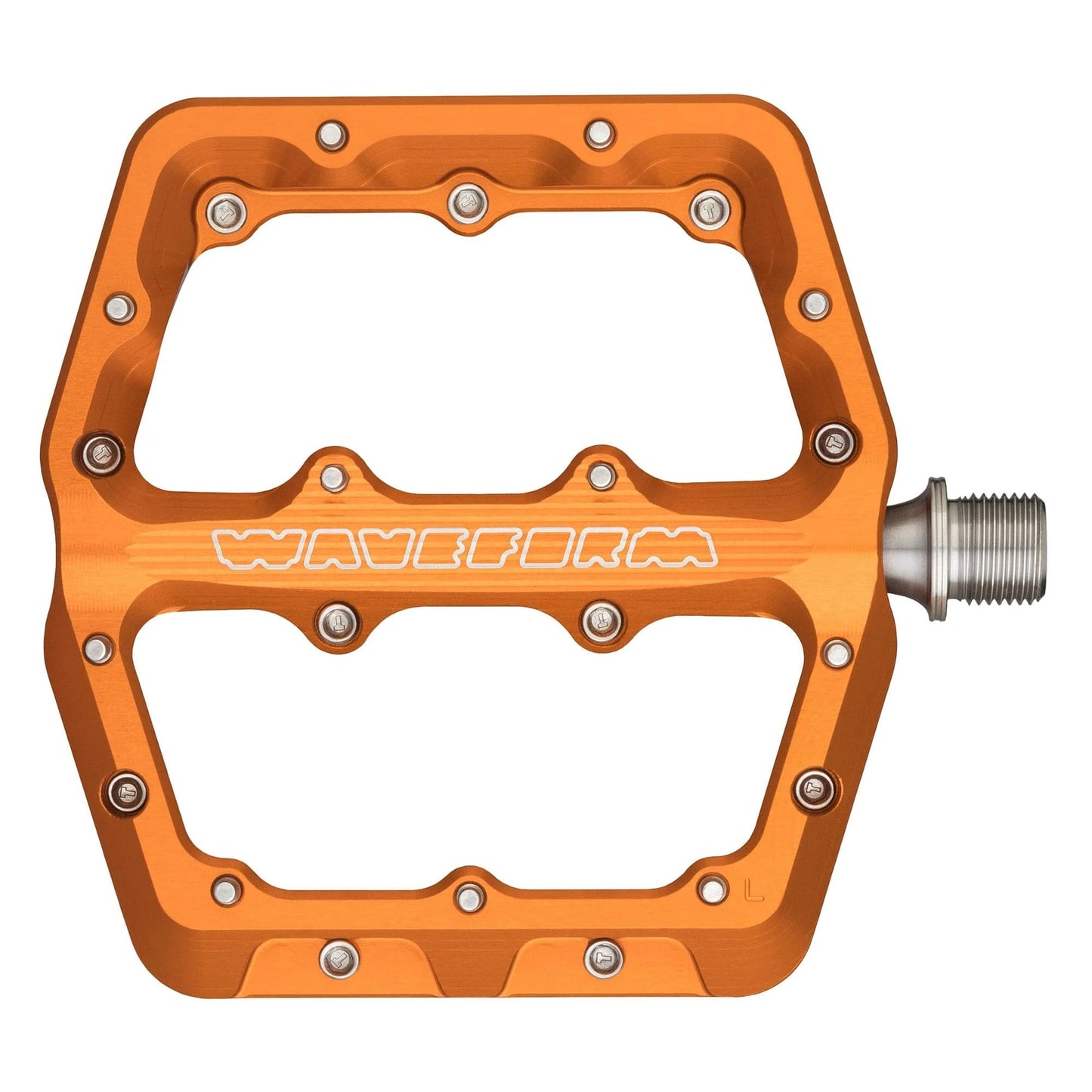 Pedales planos WOLF TOOTH WAVEFORM, grandes, naranja