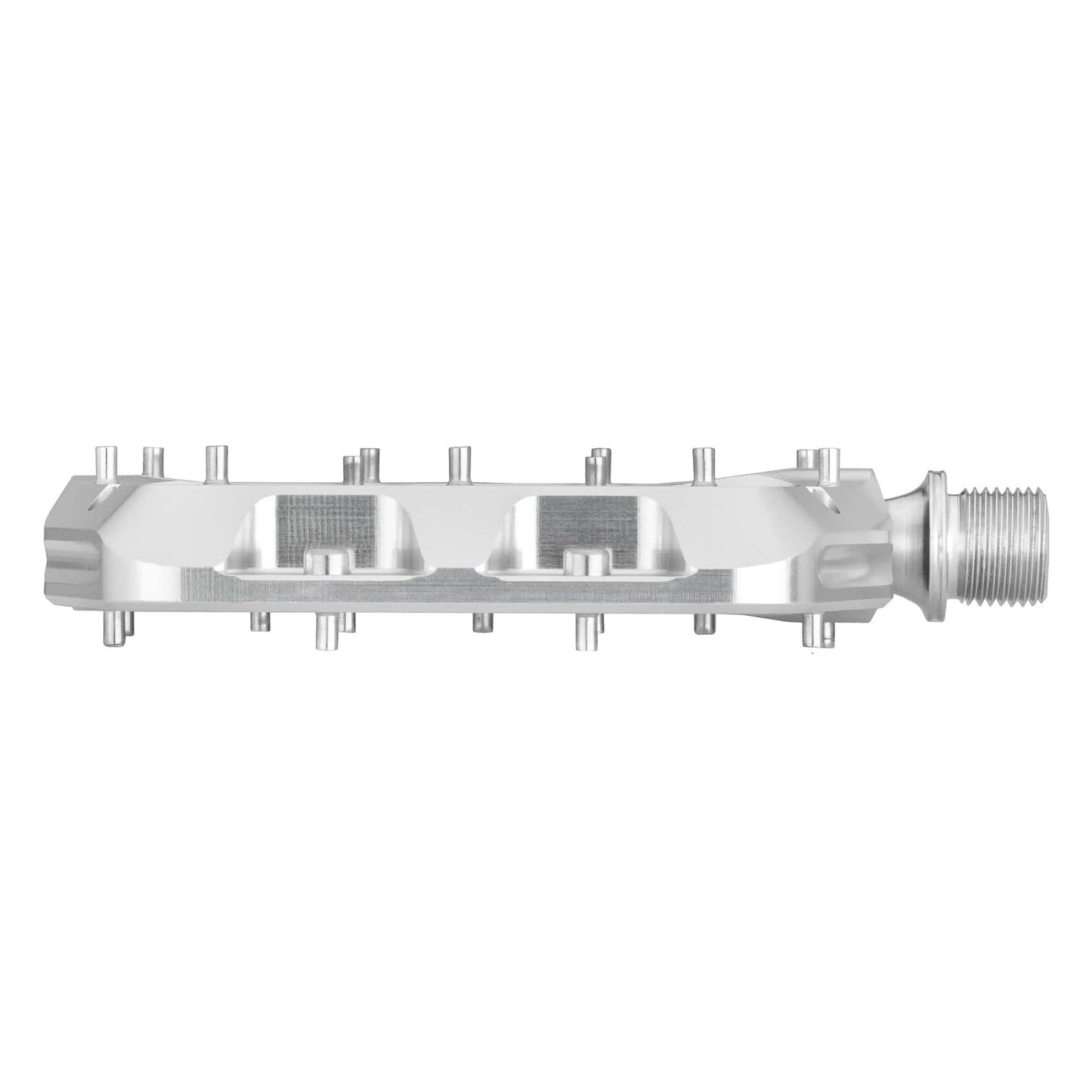 Pedales planos WOLF TOOTH WAVEFORM, grandes, plateados