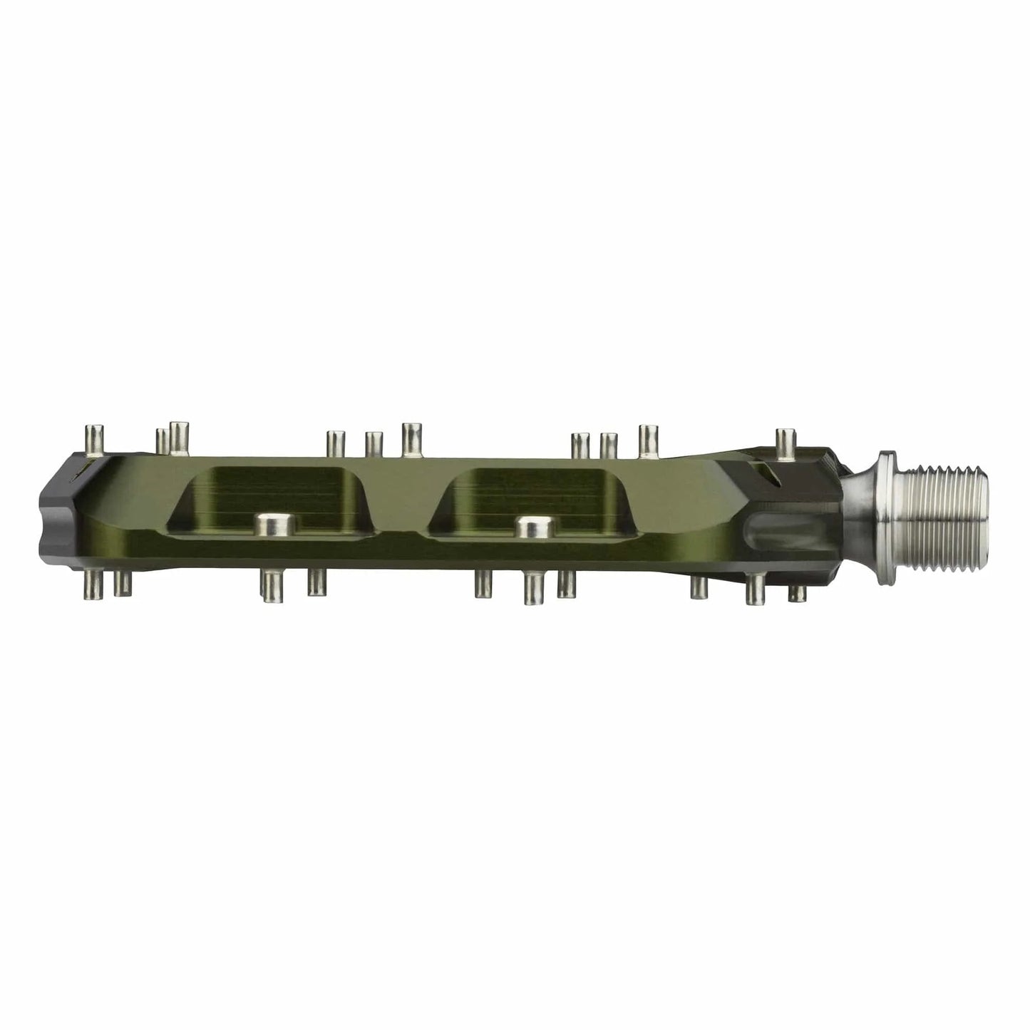 Pedales planos WOLF TOOTH WAVEFORM, modelo Large, color oliva