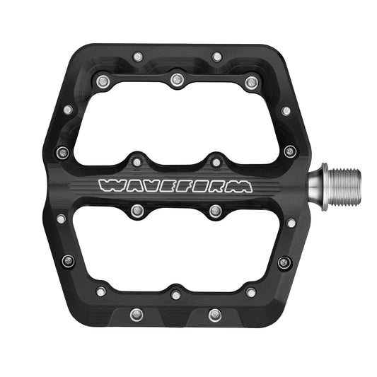 Pedales planos WOLF TOOTH WAVEFORM, grandes, negros