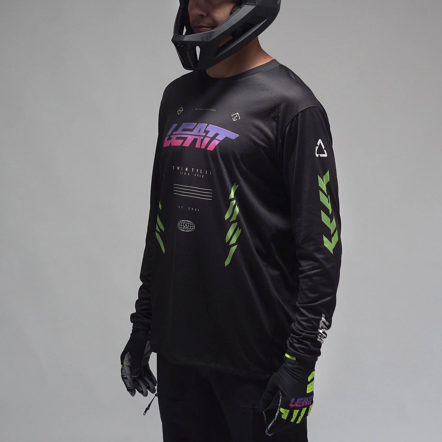 Maillot manga larga LEATT MTB GRAVITY 4.0 Negro/Morado