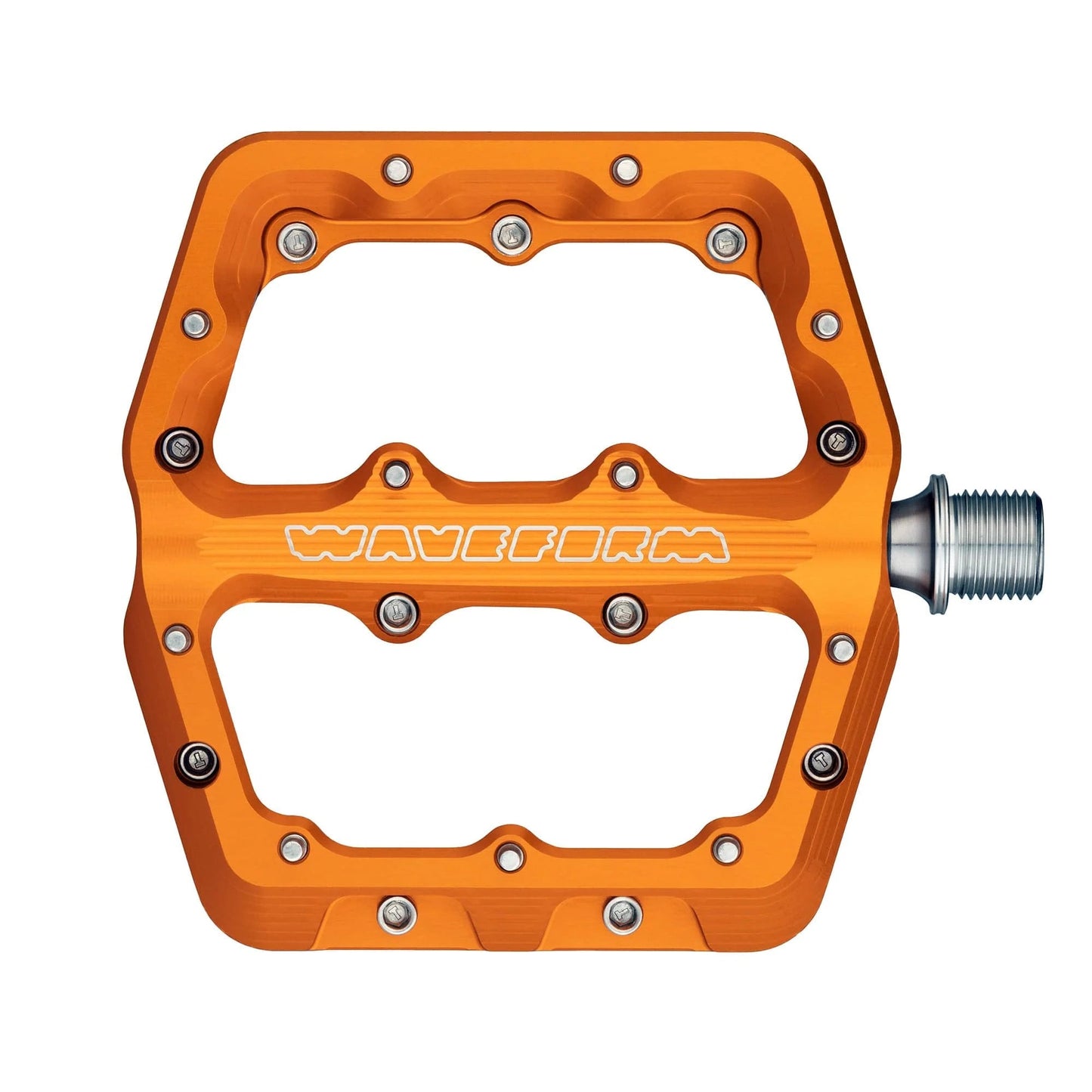 Pedales planos WOLF TOOTH WAVEFORM, grandes, naranja