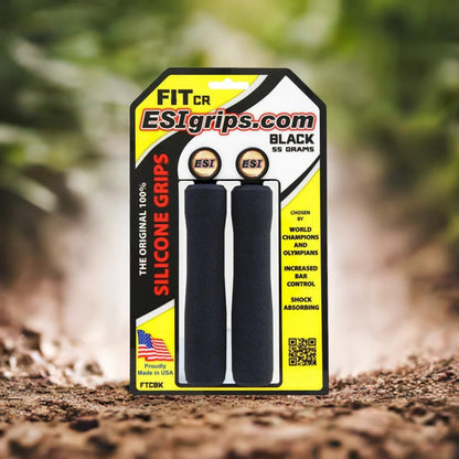 Puños ESI FIT CR (combinación CHUNKY/RACER'S EDGE) 130 mm negros