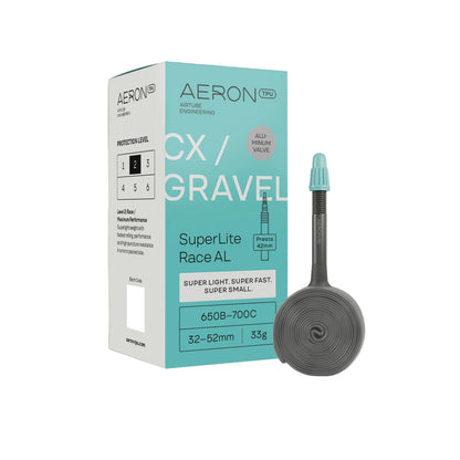 Cámara de Aire AERON SuperLite Race Válvula Aluminio CX-Gravel 650b/700x32-52mm