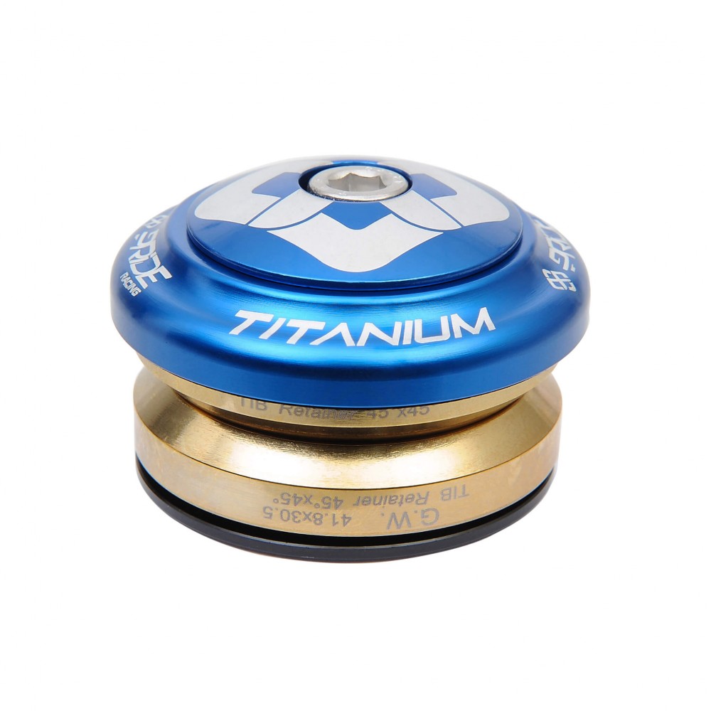 Juego de Dirección Integrado PRIDE Ti45 Titanium iIS42 1"1/8 Azul