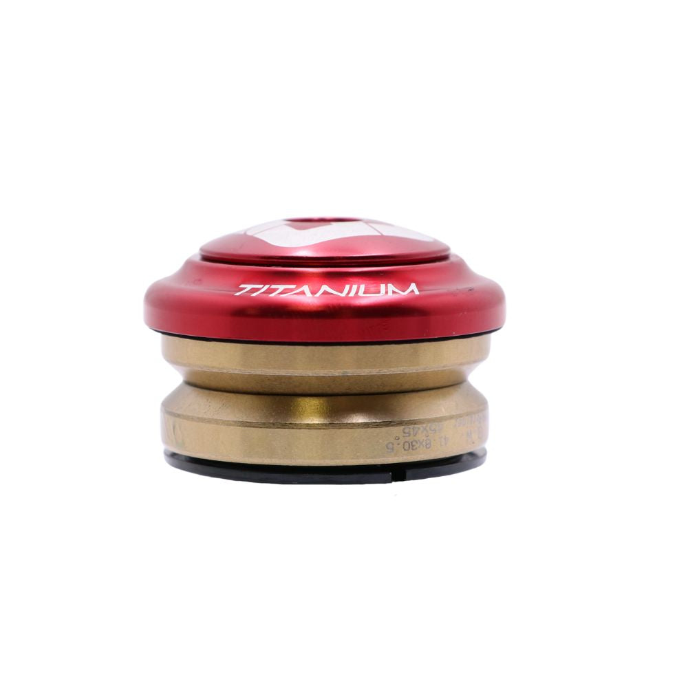 Juego de Dirección Integrado PRIDE Ti45 Titanium iIS42 1"1/8 Rojo