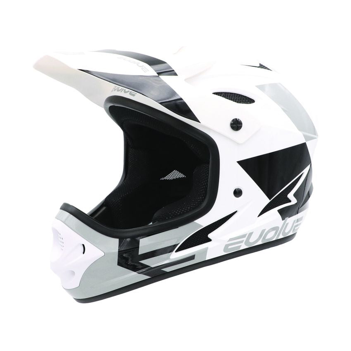 Casco EVOLVE Storm Junior brillante blanco y negro
