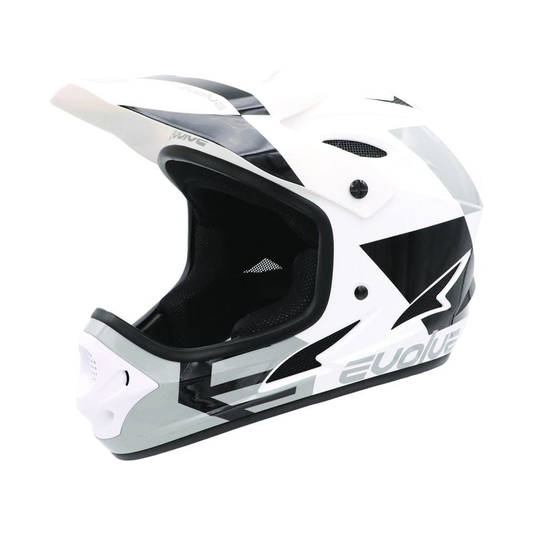 Casco EVOLVE Storm Junior brillante blanco y negro