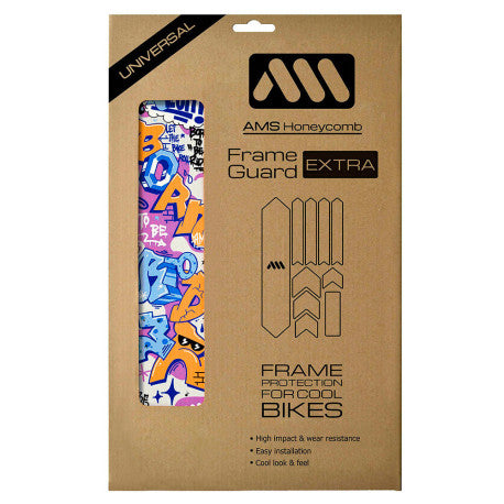 ALL MOUNTAIN STYLE EXTRA Born to Be Rider Protector de cuadro adhesivo azul