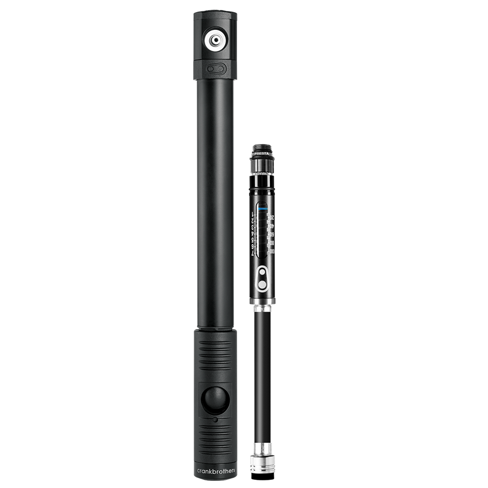 Bomba de mano CRANKBROTHERS KLIC HP con manómetro Midnight Edition
