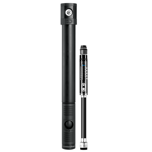 Bomba de mano CRANKBROTHERS KLIC HV con manómetro Midnight Edition