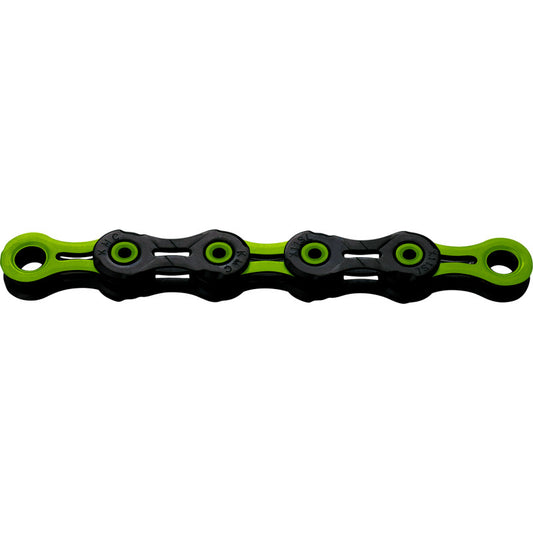 Cadena KMC DLC12 12V Negro/Verde encerado