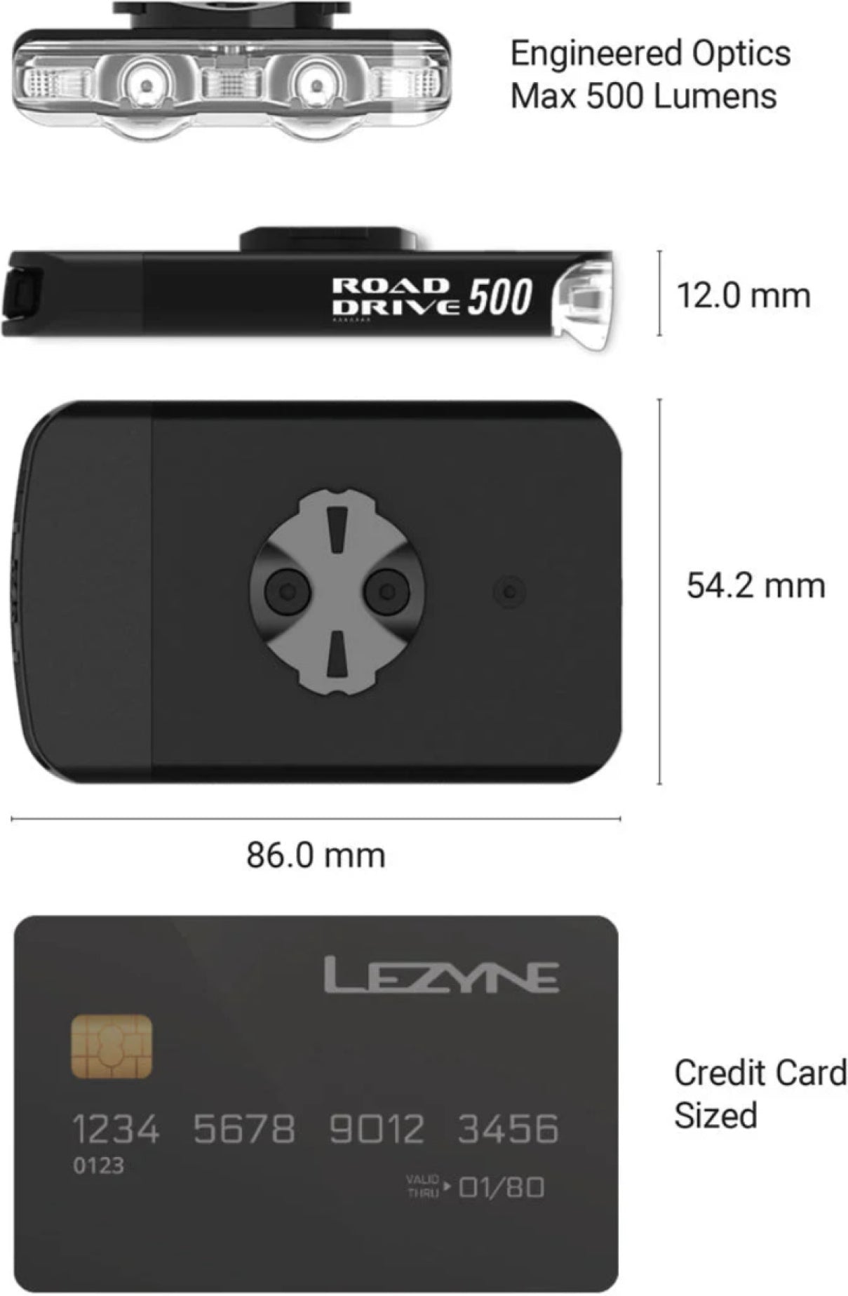 Luz delantera LEZYNZ ROAD DRIVE 500