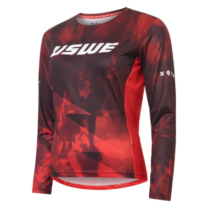 Camiseta USWE LUFTIG MTB Manga Larga Mujer Rojo