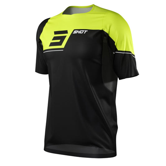Camiseta SHOT Rogue Revolt Júnior Negro/Amarillo