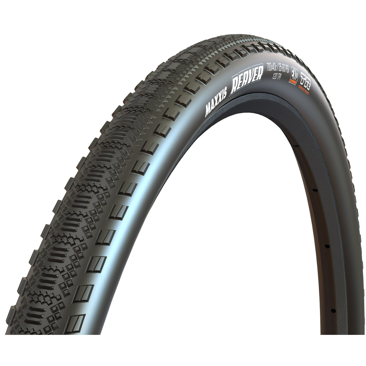 Neumático MAXXIS REAVER con flancos negros - vista de perfil