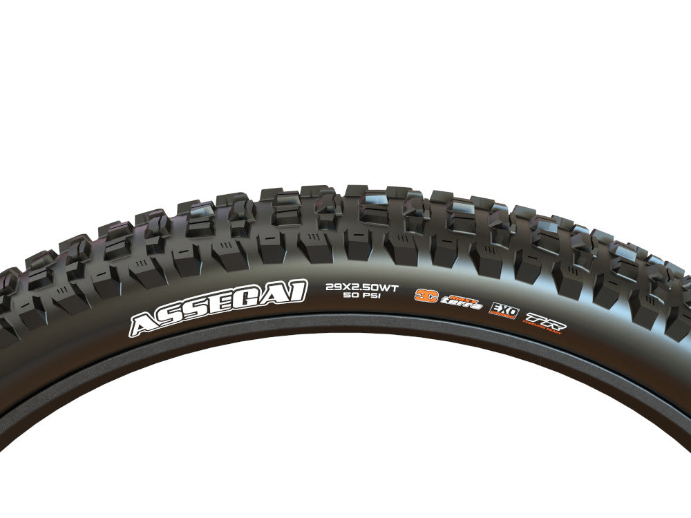 Neumático MAXXIS ASSEGAI 29x2.50 WT DH E50 3C MaxxGrip Tubeless Ready Blando Negro