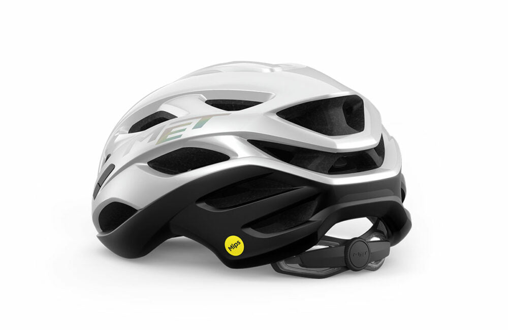 Casco de Carretera MET Estro Mips Blanco Holográfico Mate/Brillante