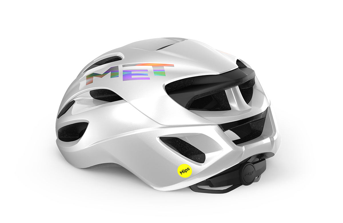 Casco de carretera MET RIVALE MIPS Blanco Brillante