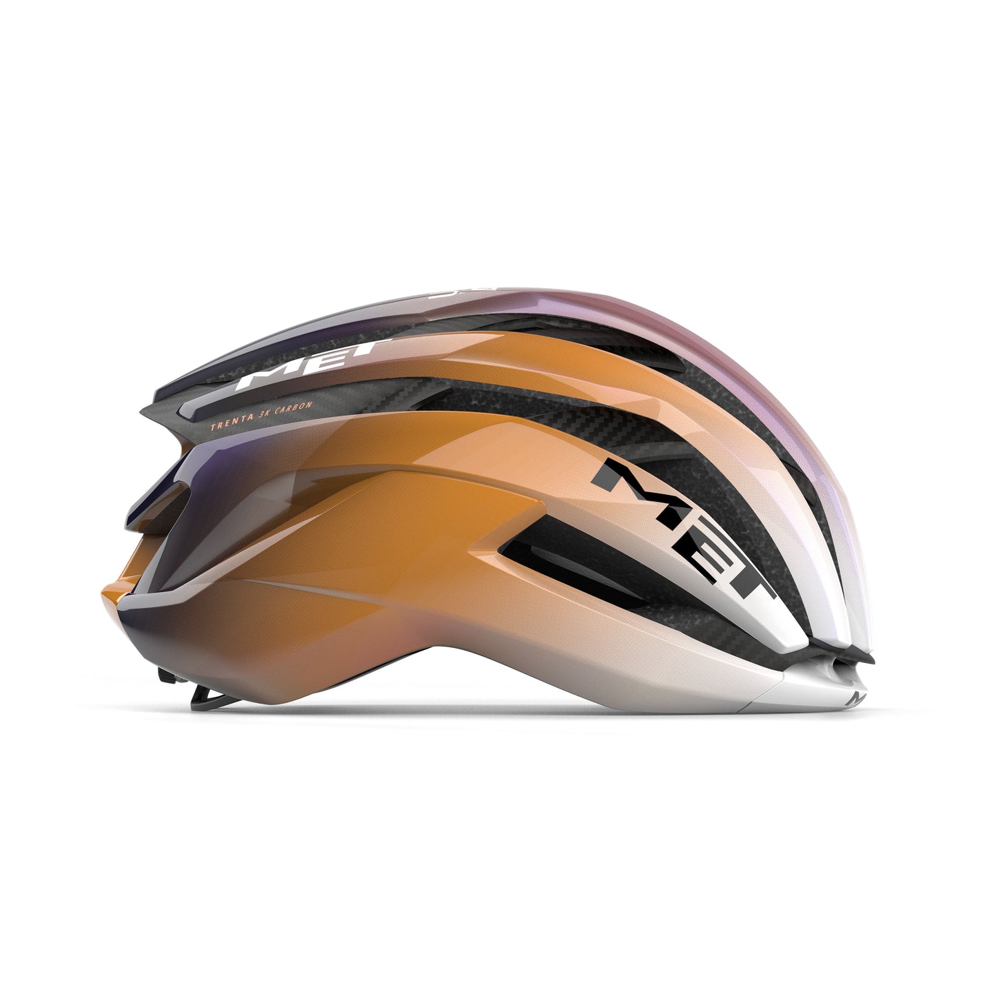 Casco MET TRENTA 3K CARBON UAE TEAM ADQ 2026 Violeta/Naranja
