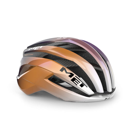 Casco MET TRENTA 3K CARBON UAE TEAM ADQ 2026 Violeta/Naranja