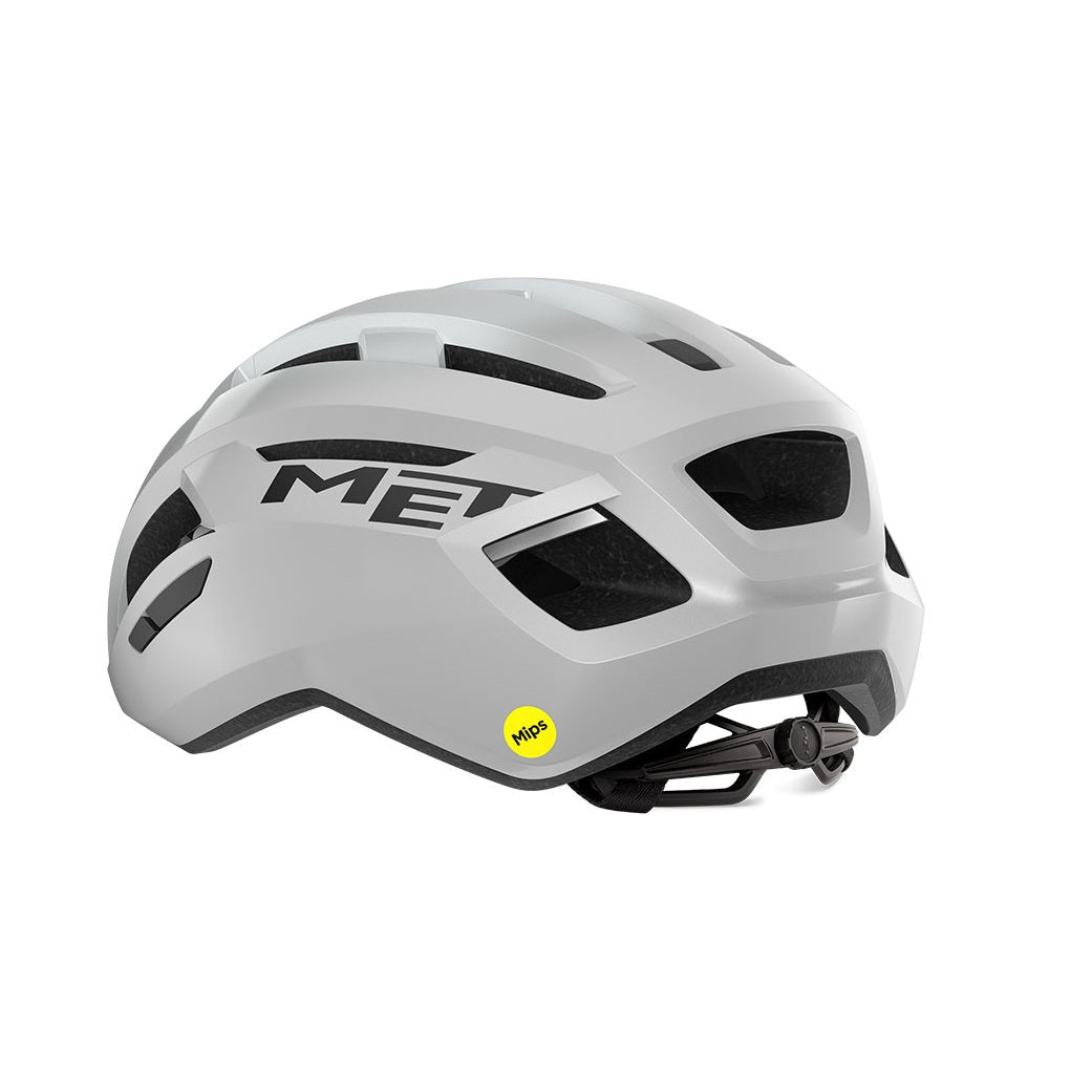 Casco de carretera MET VINCI MIPS Blanco Plata Brillante