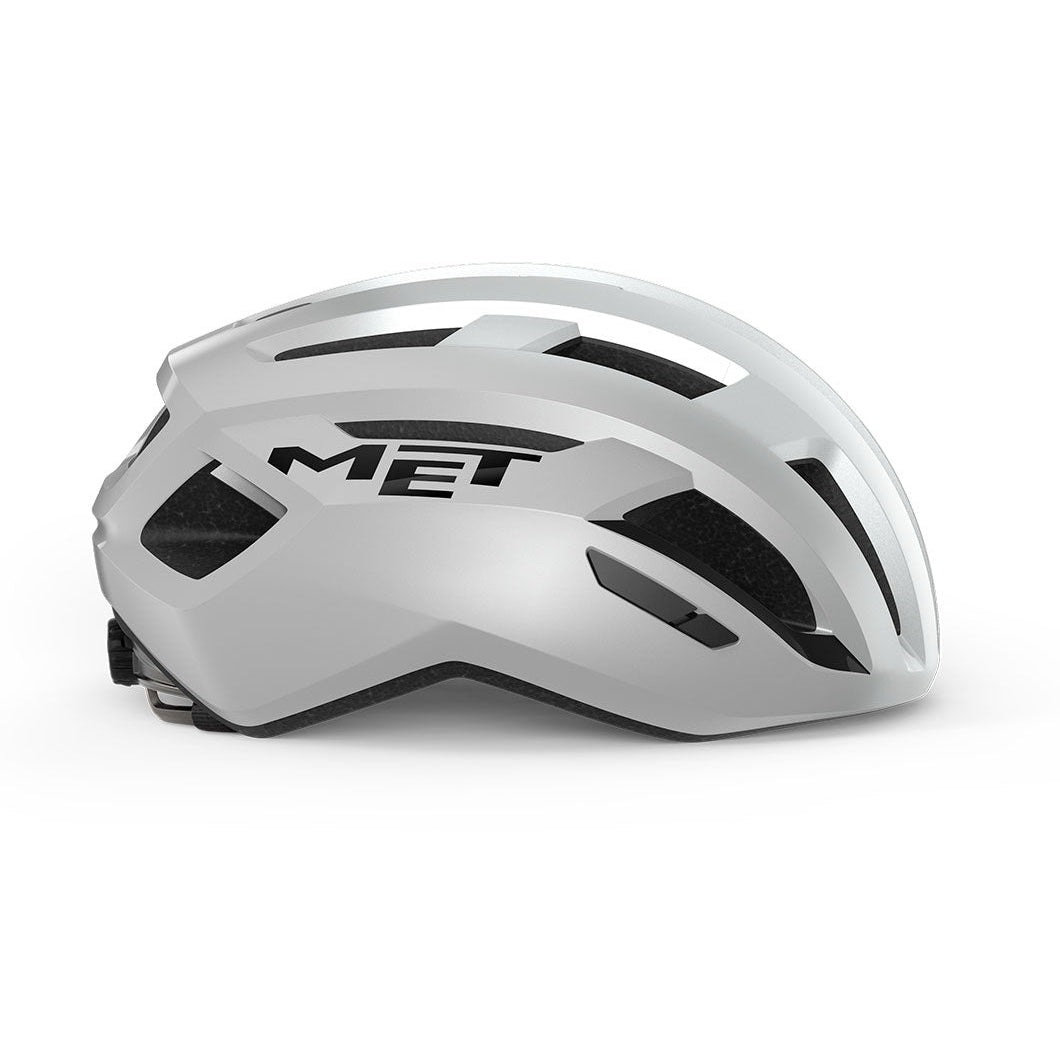 Casco de carretera MET VINCI MIPS Blanco Plata Brillante