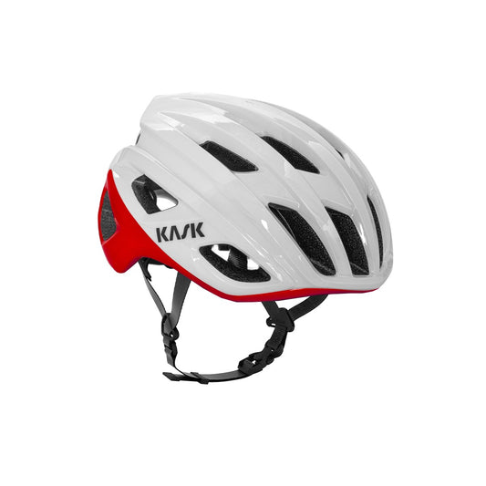 Casco de carretera KASK MOJITO CUBED BICOLOR Blanco/Rojo