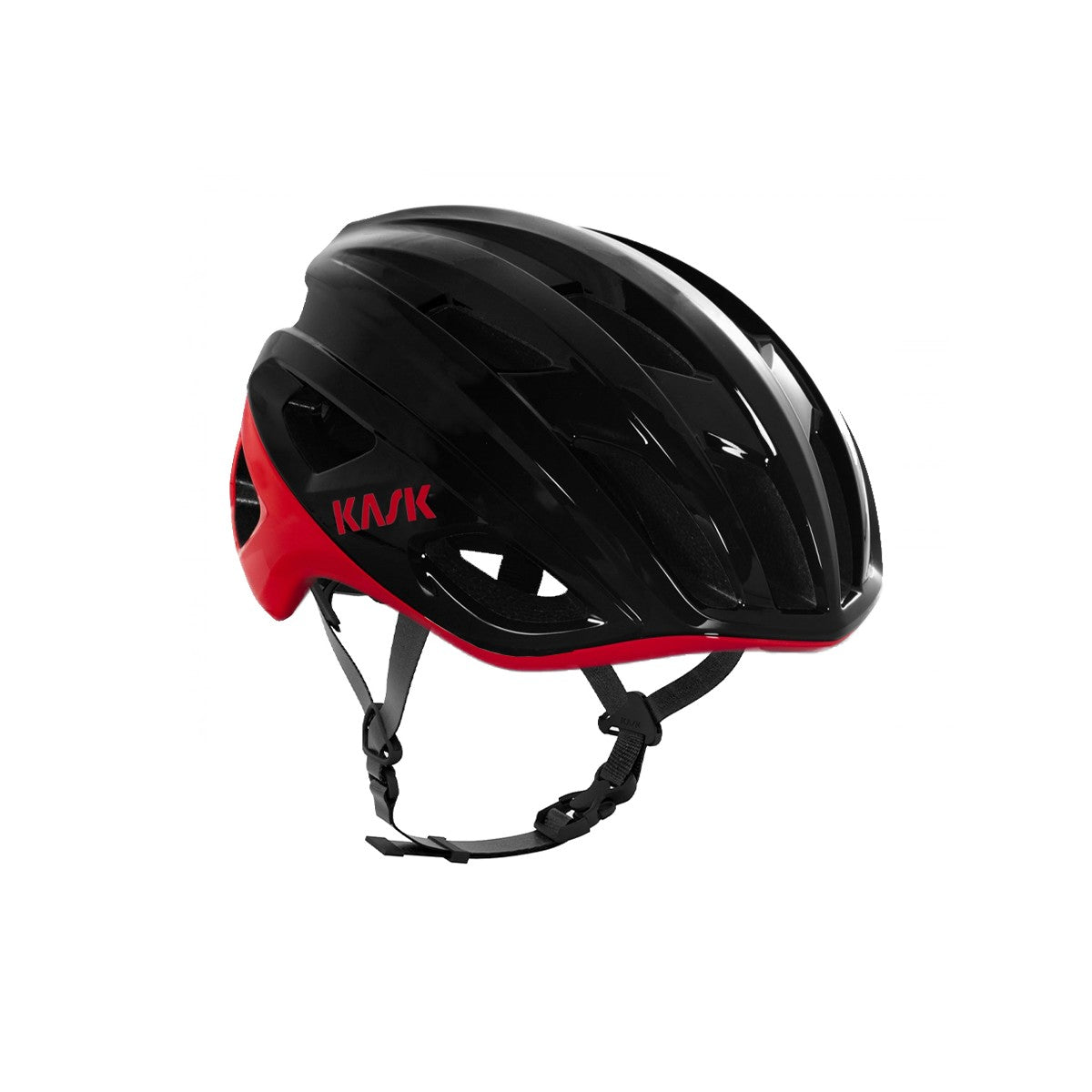 Casco de carretera KASK MOJITO CUBED BICOLOR Negro/Rojo