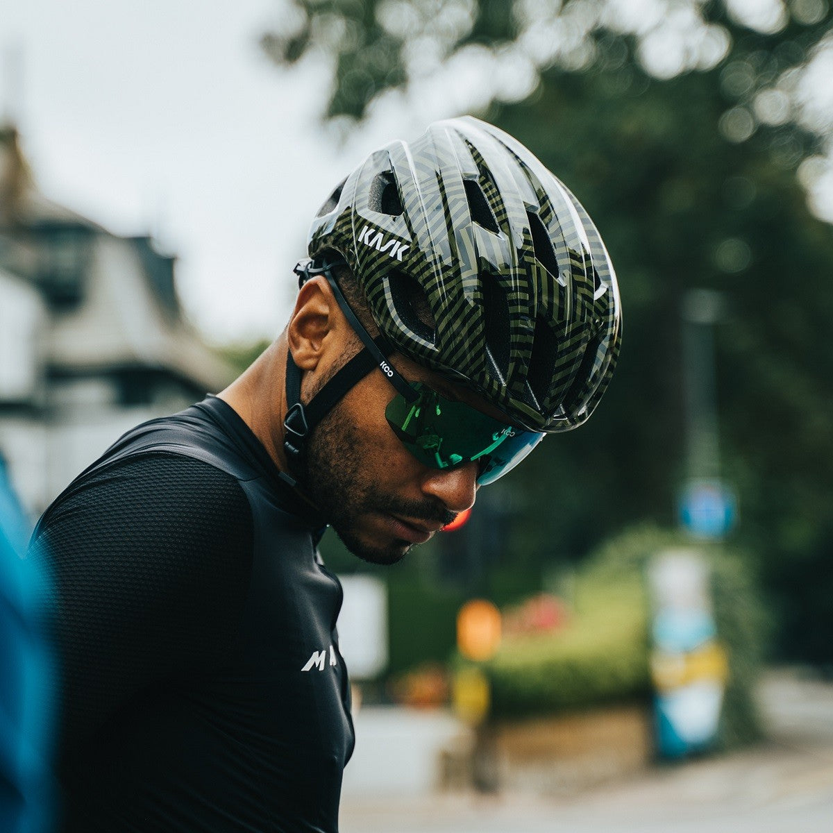 Casco de carretera KASK MOJITO CUBED CAMO Negro/Verde