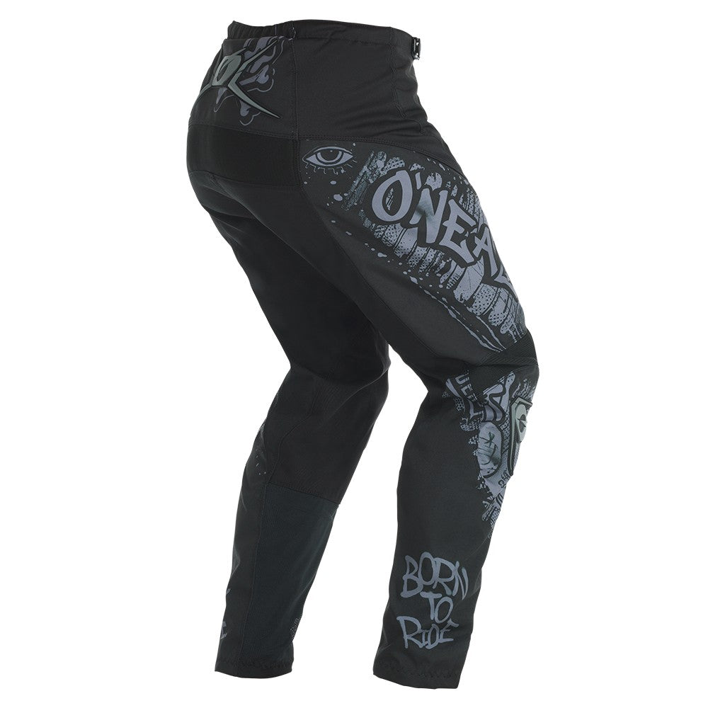 Pantalón O'NEAL ELEMENT RANCID negro/gris - vista trasera