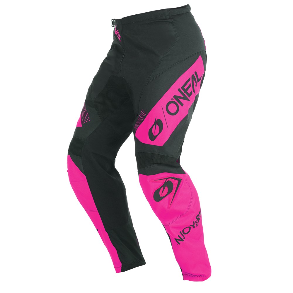 Pantalón O'NEAL ELEMENT RACEWEAR para mujer negro/rosa - vista frontal