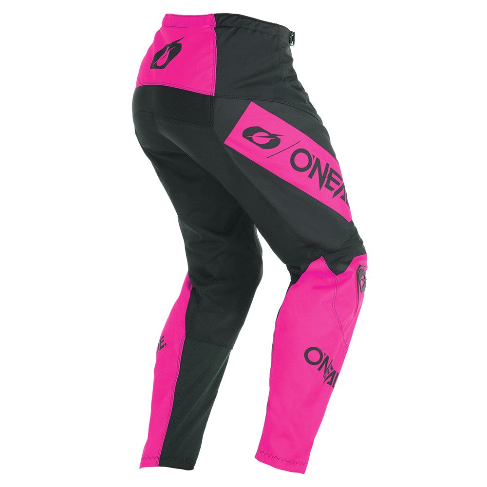Pantalón O'NEAL ELEMENT RACEWEAR para mujer negro/rosa - vista trasera