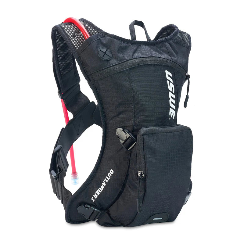 Mochila de hidratación USWE OUTLANDER JR 3 L para niños, color negro
