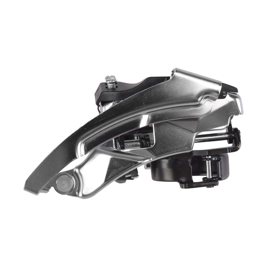 Desviador delantero SHIMANO ALTUS FD-M310 3x7/8V con abrazadera baja — vista 1 sobre fondo blanco