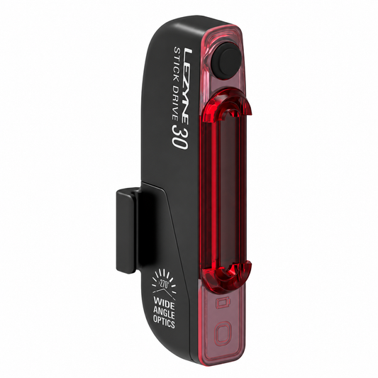 Luz trasera LEZYNE KTV STICK DRIVE negra — vista del producto sobre fondo blanco