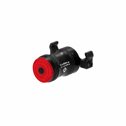 Luz trasera LEZYNE SADDLE StVZO Ai ALERT — vista del producto sobre fondo blanco
