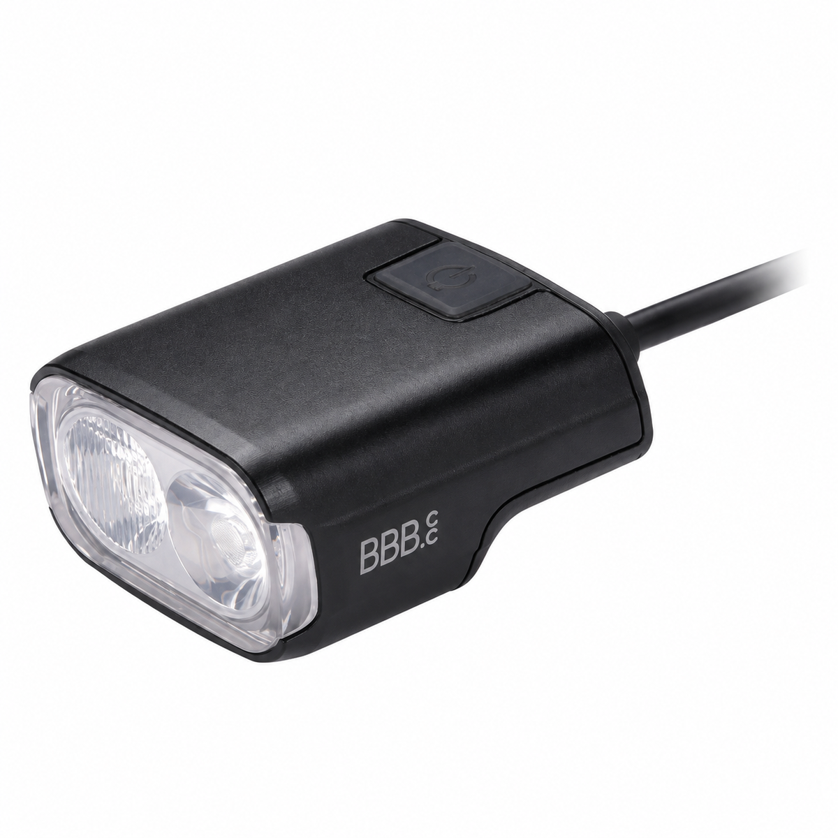 Luz delantera BBB E-STRIKE URBAN 2000 con mando con cable — vista del producto sobre fondo blanco