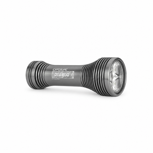 Luz delantera EXPOSURE LIGHTS DIABLO MK14 — vista del producto sobre fondo blanco