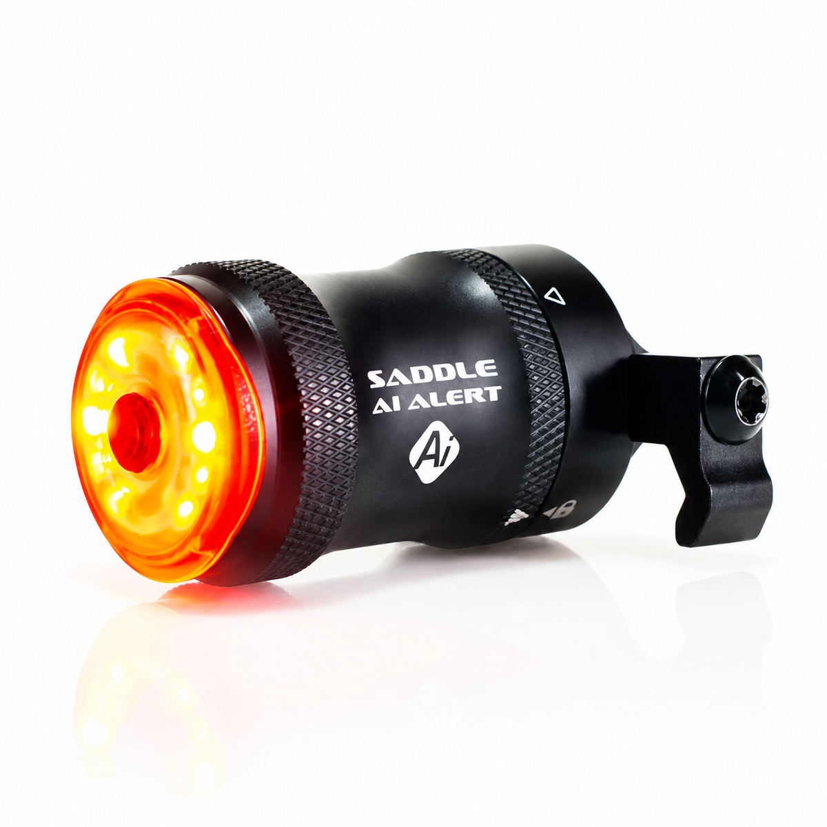Luz trasera LEZYNE SADDLE Ai ALERT 250 — luz encendida